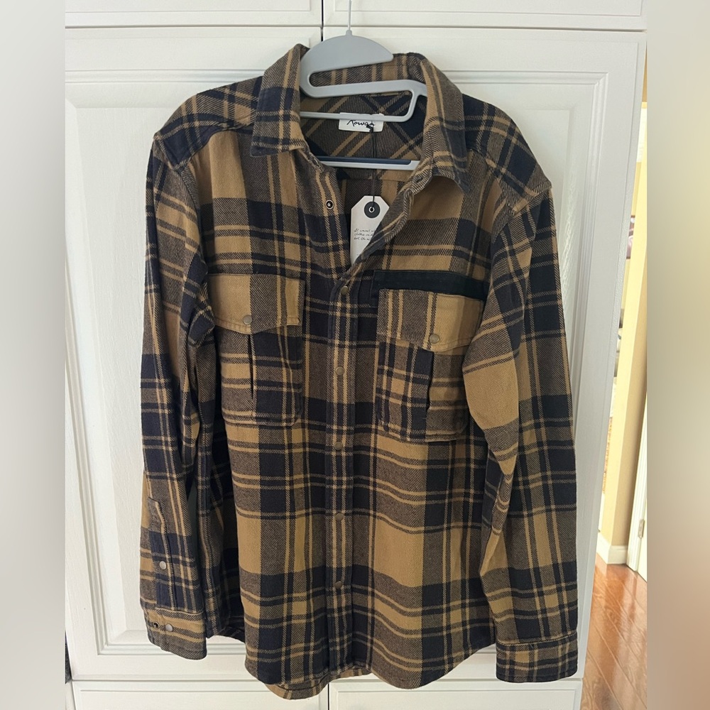 Rowan size Medium Flannel Button Down Shirt